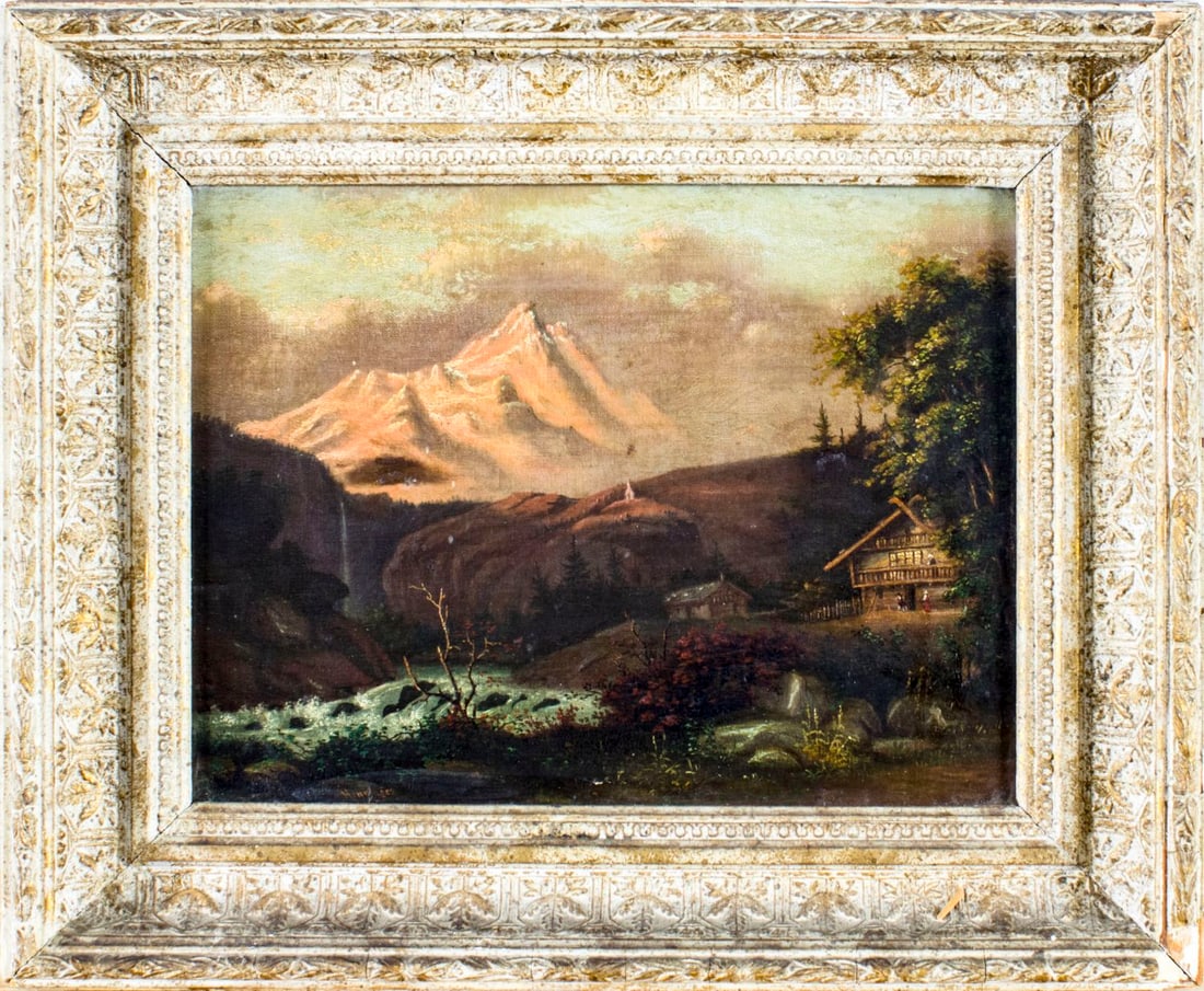 Henninges (US,19C) oil painting antique - 3