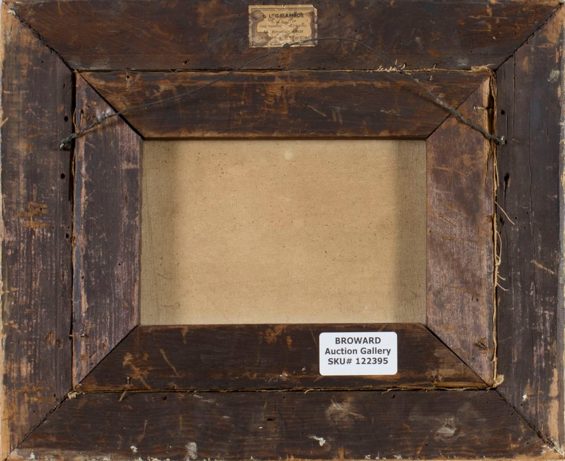 Henninges (US,19C) oil painting antique - 8