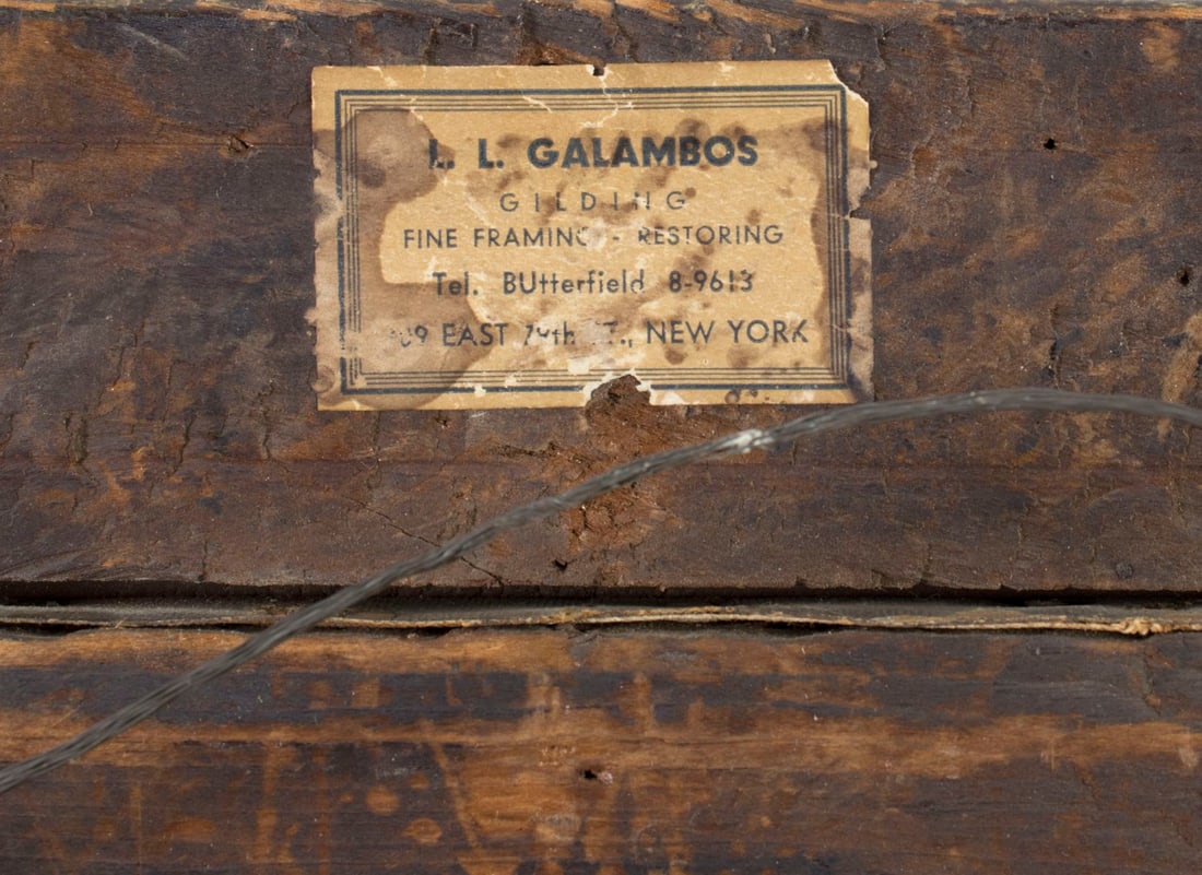 Henninges (US,19C) oil painting antique - 9