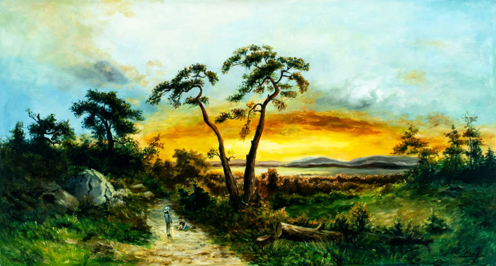 Vintage 20C oil painting signed (1 of 14)