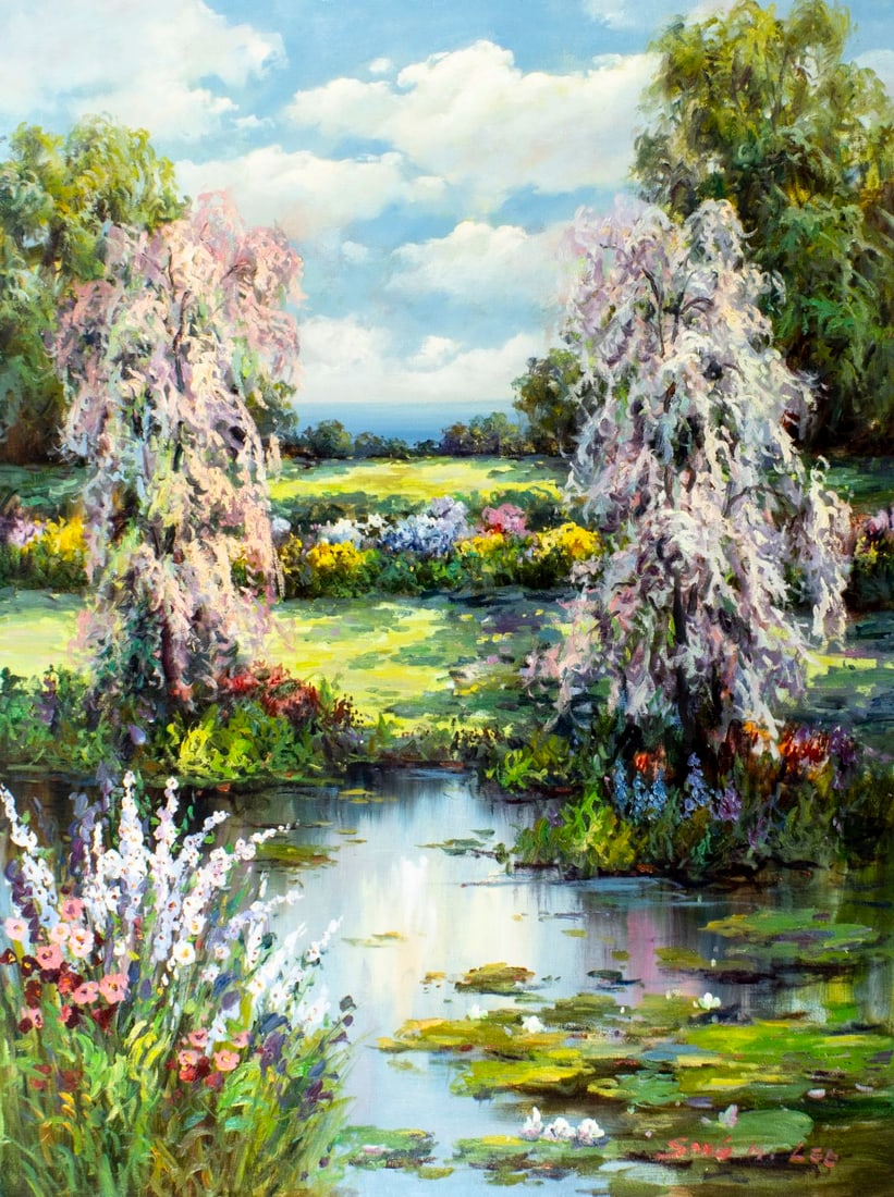 Sang M Lee (South Korea,US,1949-?) oil painting (1 of 13)