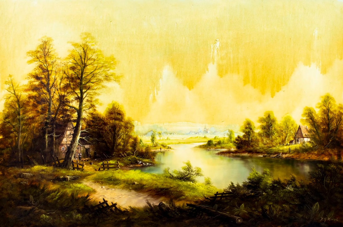 H Kiesel (German,20C) oil painting (1 of 13)