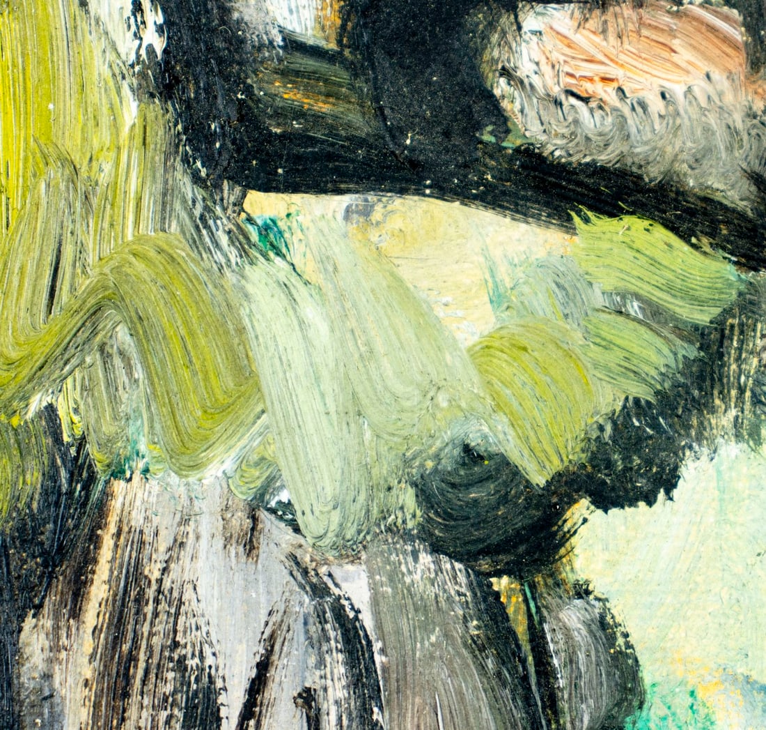 Vintage mid 20C American oil painting signed - 8