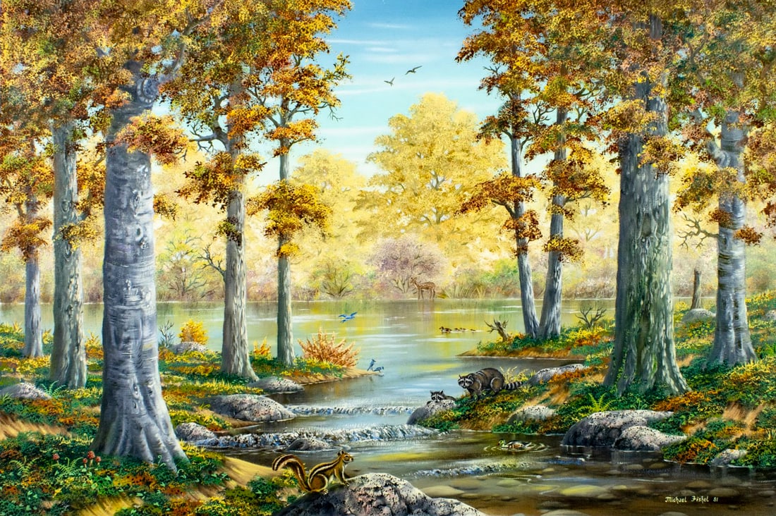 Michael Fishel (US,20C) oil painting (1 of 13)