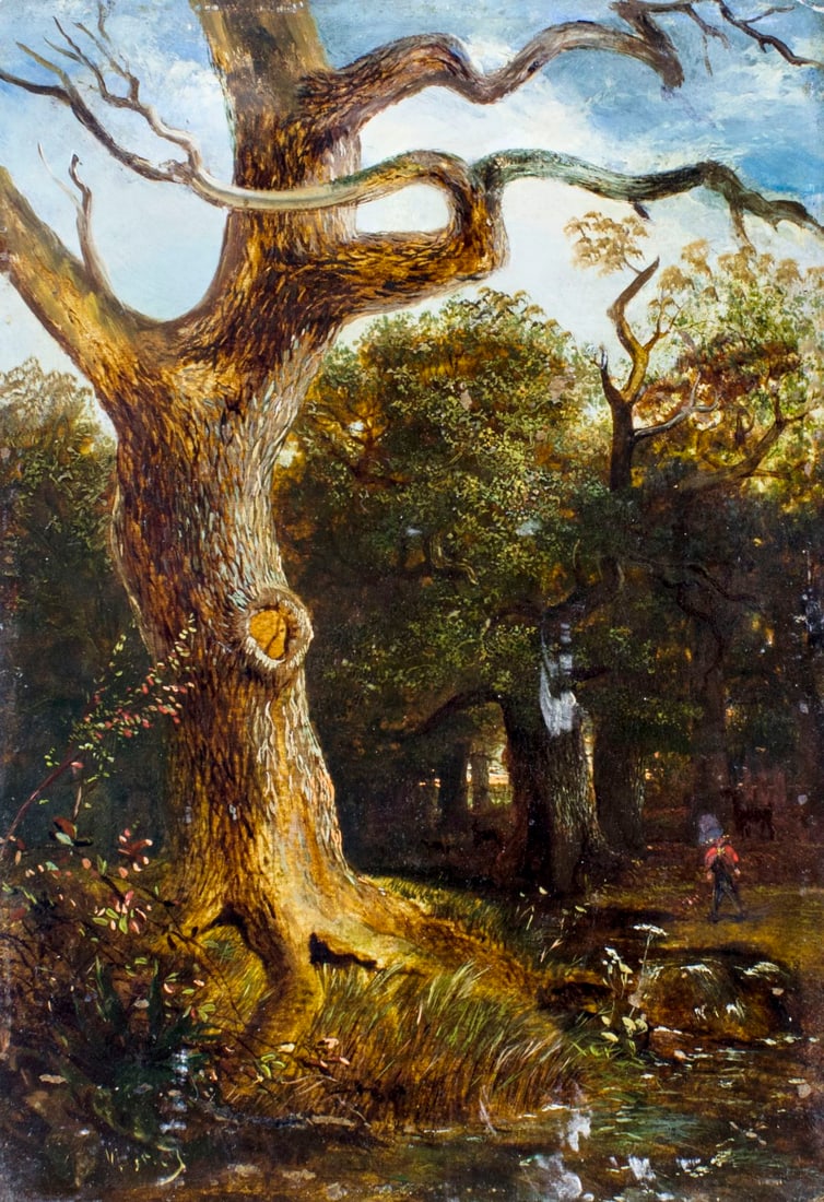 Antique 19C American oil painting (1 of 9)