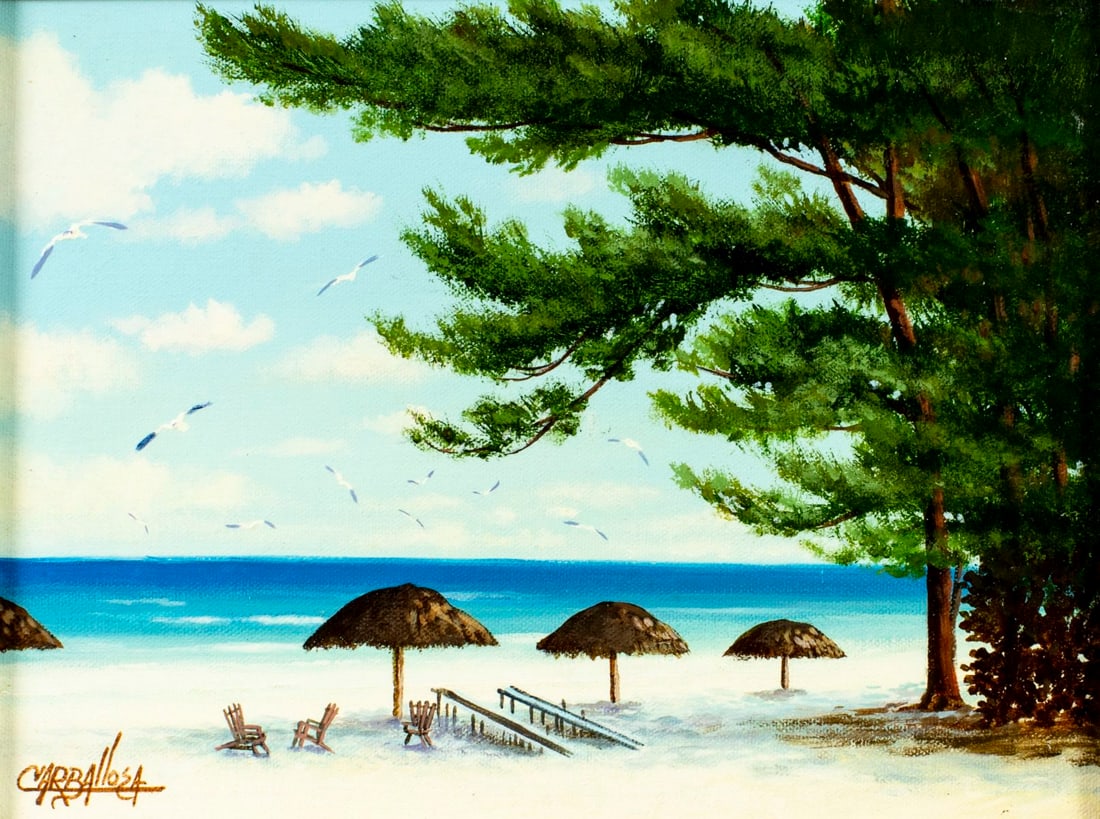 Julio Carballosa (Cuba,1919-2012) oil painting (1 of 13)