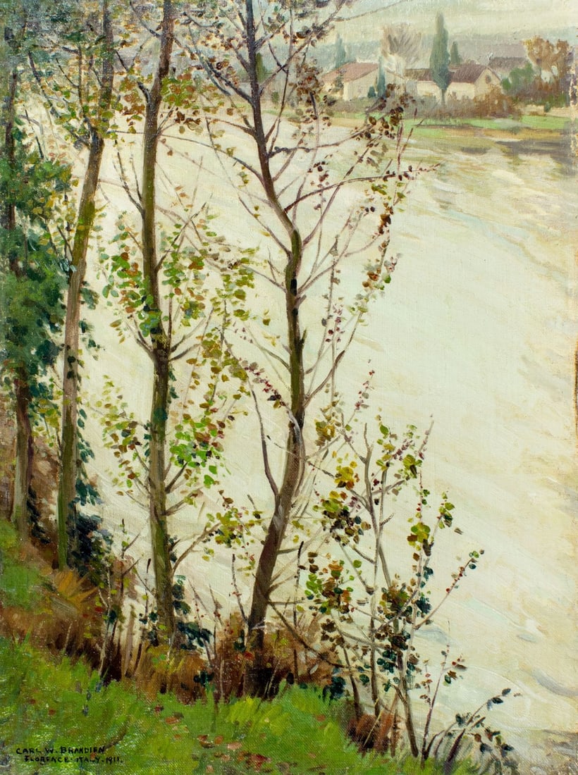 Carl Brandien (NY,1886-1965) oil painting antique (1 of 13)