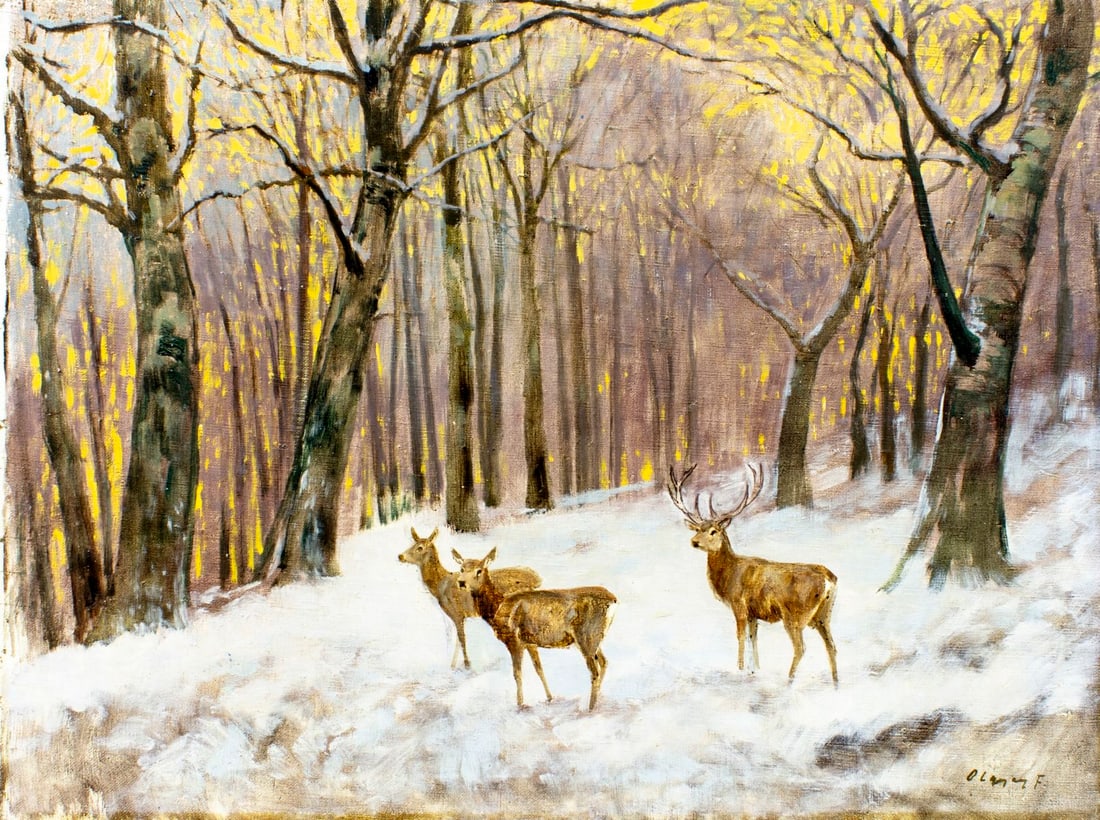 Ferenc Olgyay (Hungary,1872-1939) oil painting antique (1 of 13)