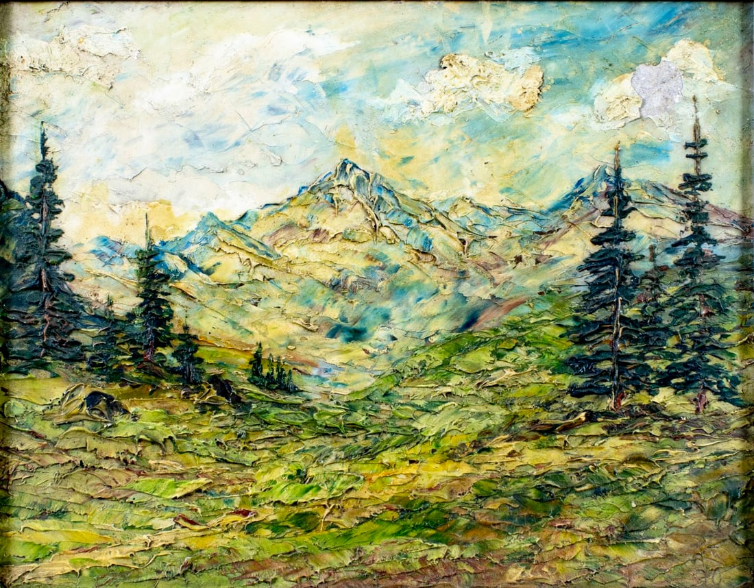 Vintage 20C oil painting (1 of 12)