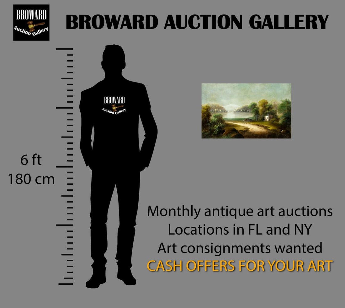 Antique 19C American oil painting - 2