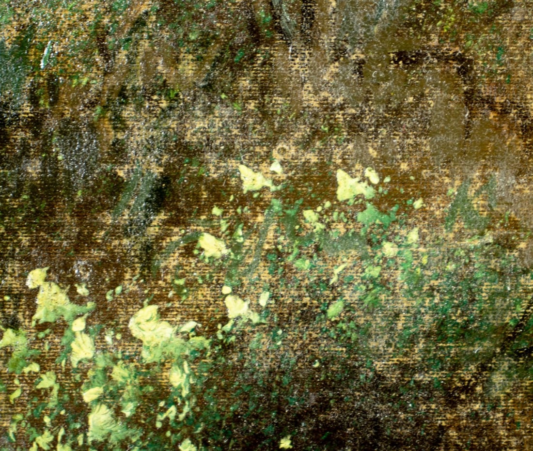 Antique 19C American oil painting - 7