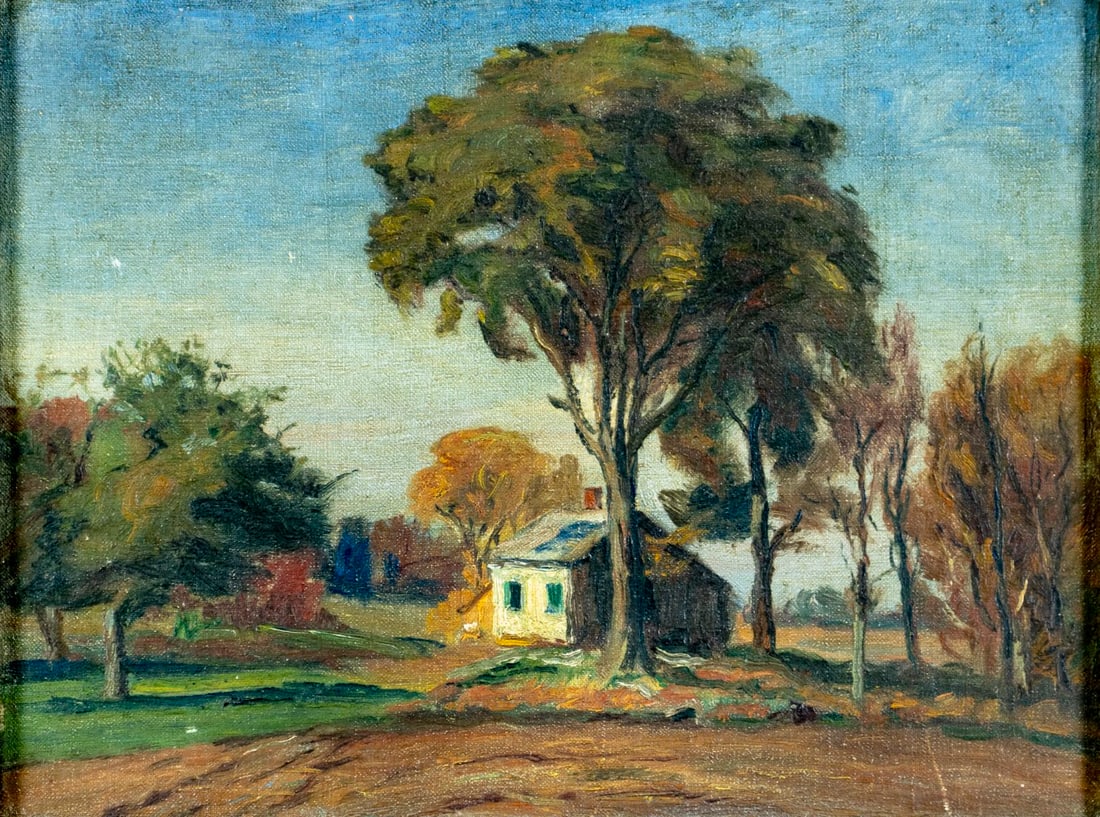 Vintage mid 20C American oil painting (1 of 13)