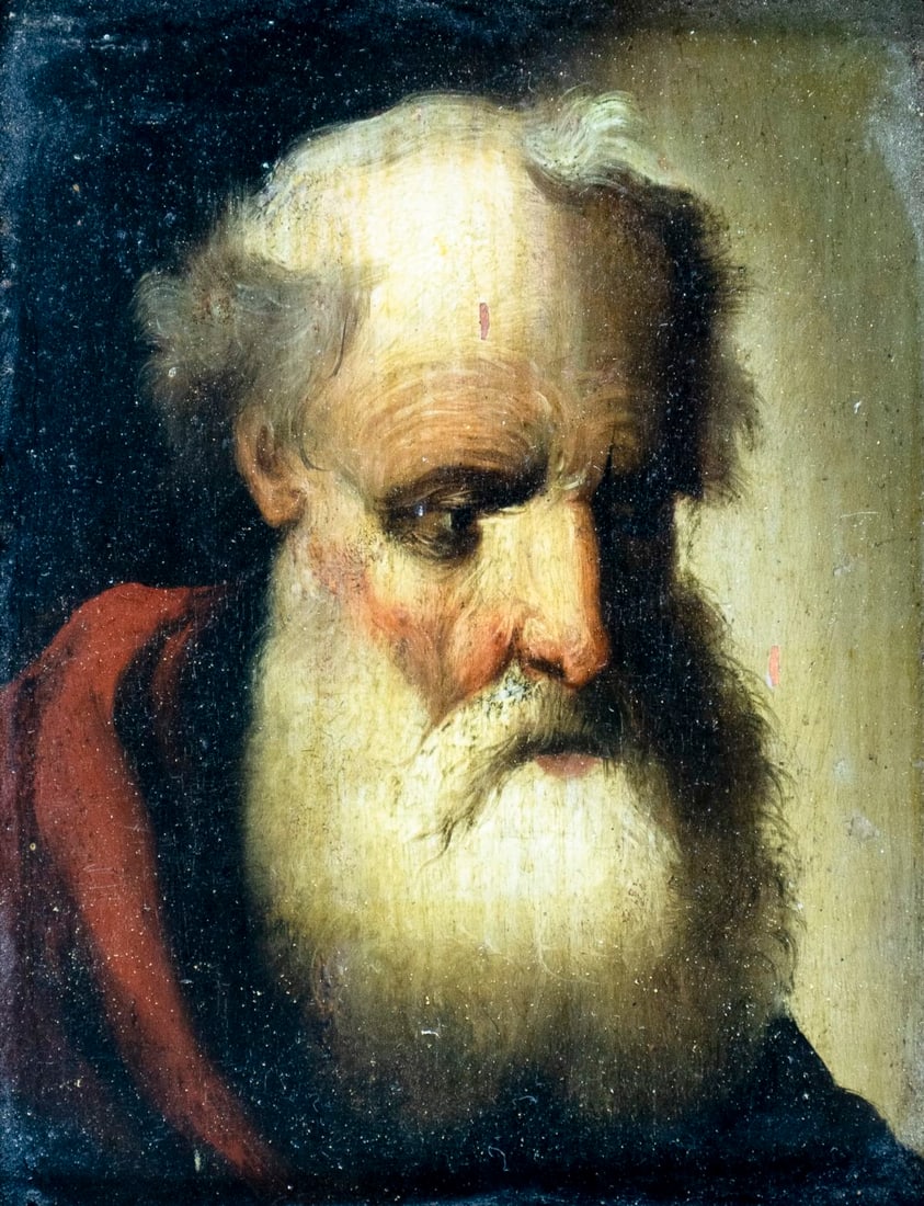 Antique 19C European oil painting (1 of 11)