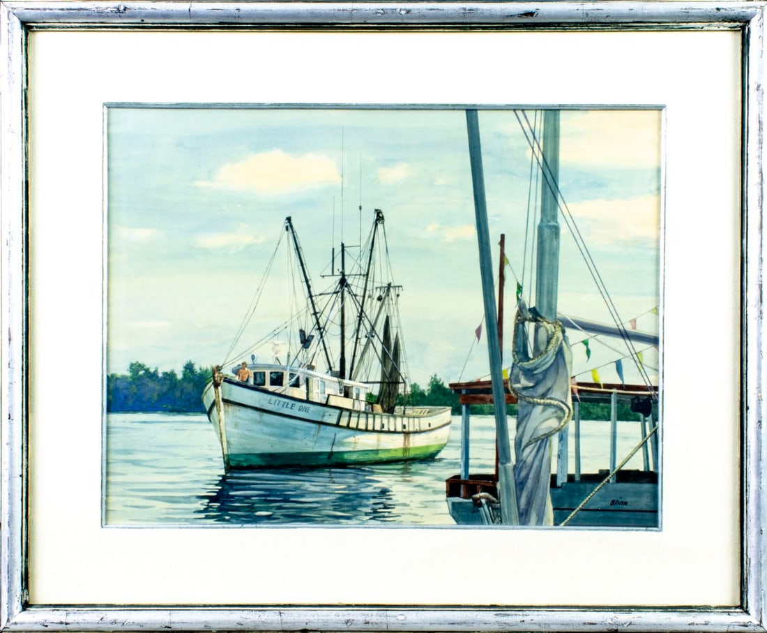 Robert Blinn (NY,FL,1909-2001) watercolor painting - 3