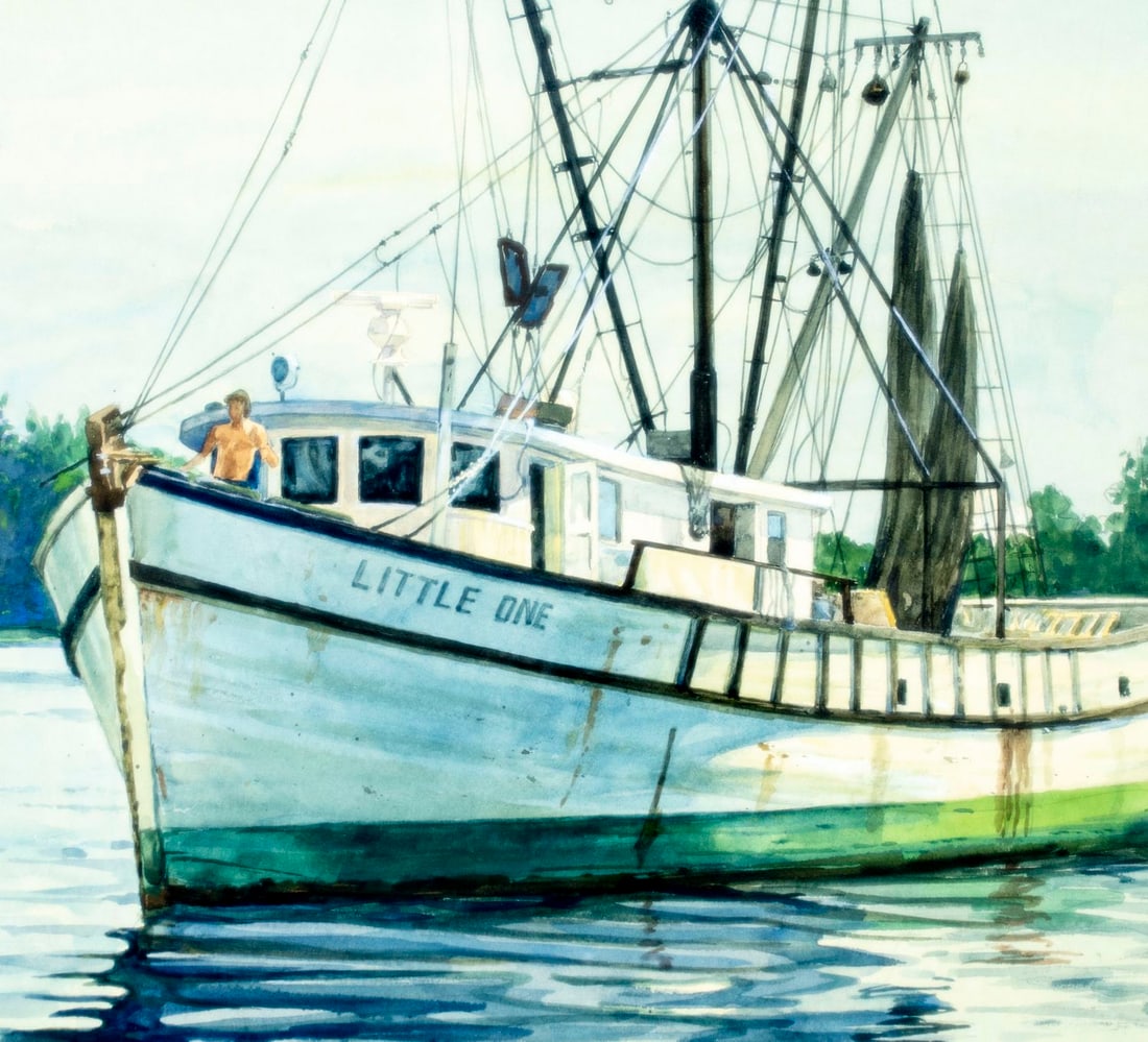 Robert Blinn (NY,FL,1909-2001) watercolor painting - 8