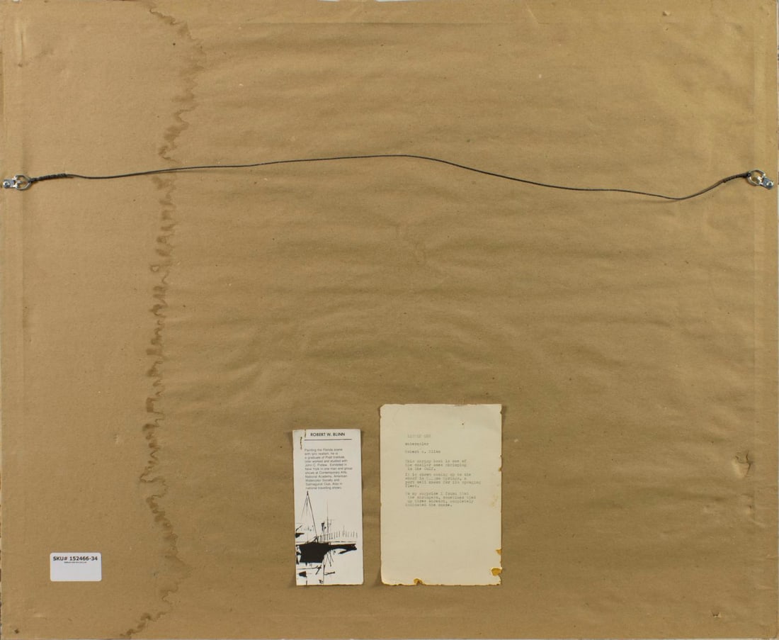 Robert Blinn (NY,FL,1909-2001) watercolor painting - 9