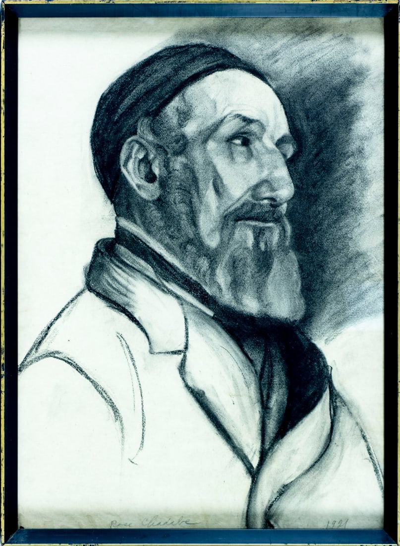 Rose Chadabe (US,early 20C) chalk painting antique - 3