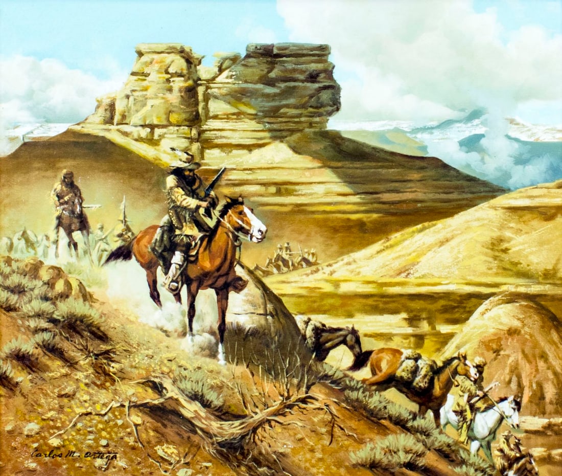 Carlos M Ortega (US,20C) oil painting (1 of 12)