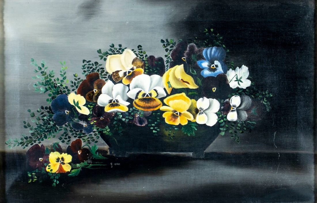 Antique early 20C American oil painting (1 of 11)