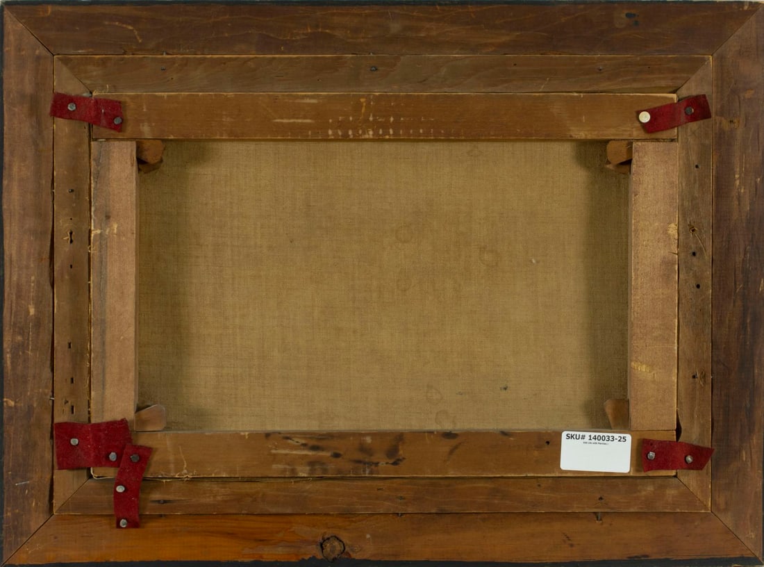 Antique early 20C American oil painting - 8