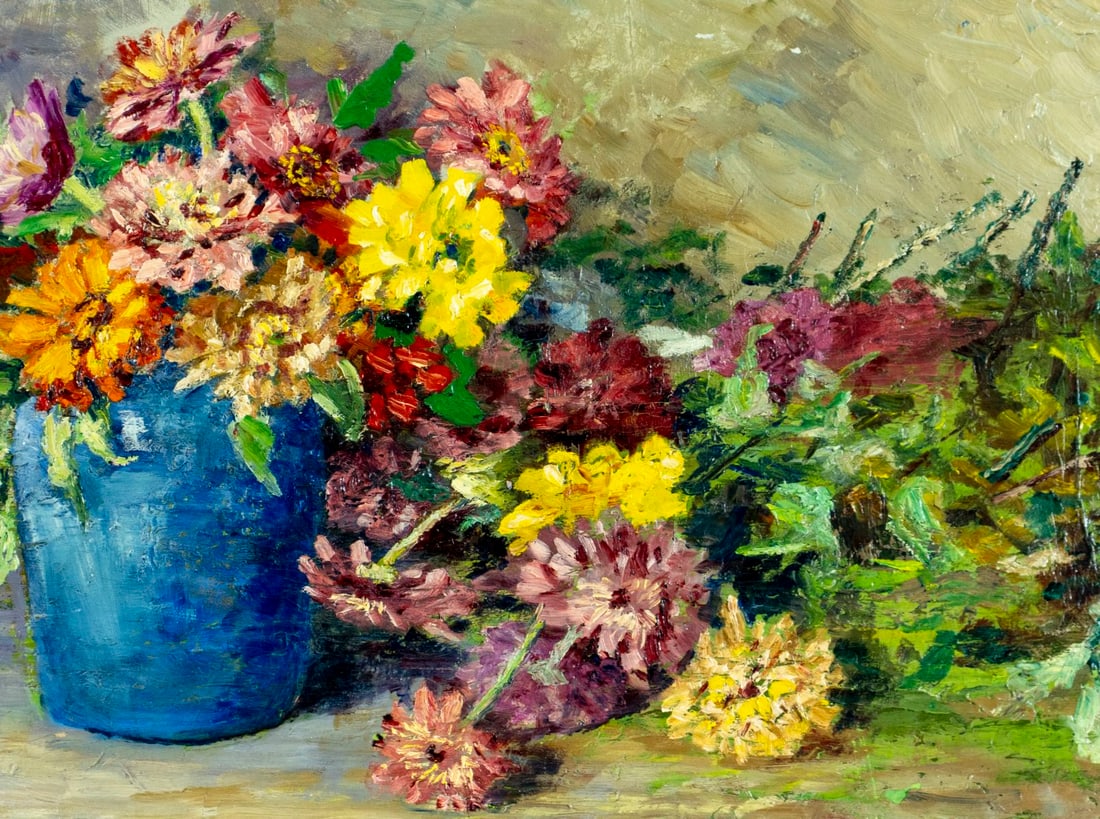 Vintage mid 20C American oil painting - 4