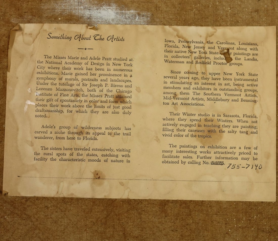 Marie Pratt (NY,FL,1921-2012) oil painting - 13