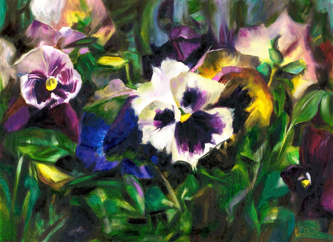 Alina Kvaratshelia (Ukraine,20/21C) oil painting (1 of 13)