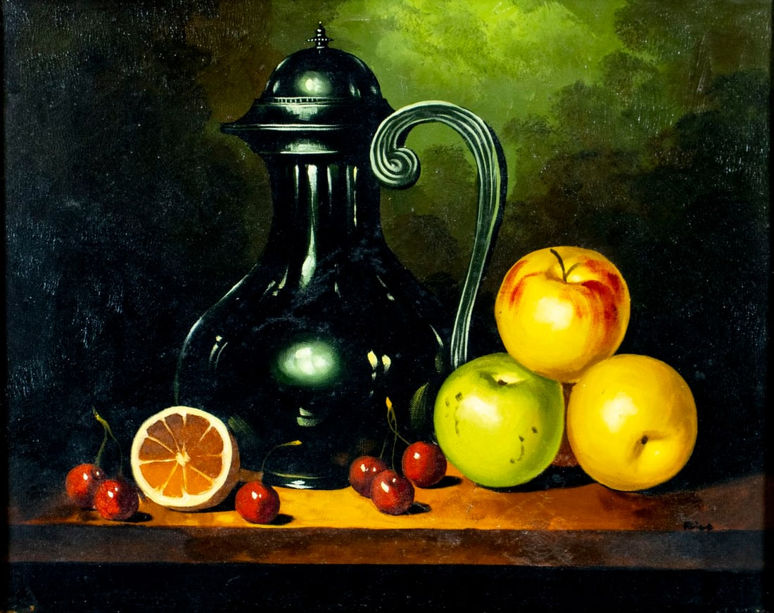 Vintage 20C Hungarian oil painting signed (1 of 12)