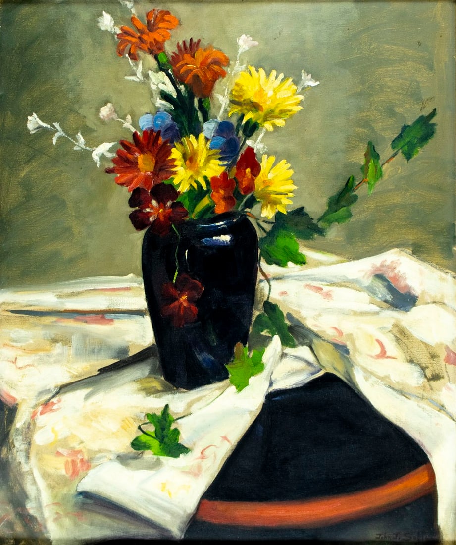 John J Sable (US,early 20C) oil painting antique (1 of 12)