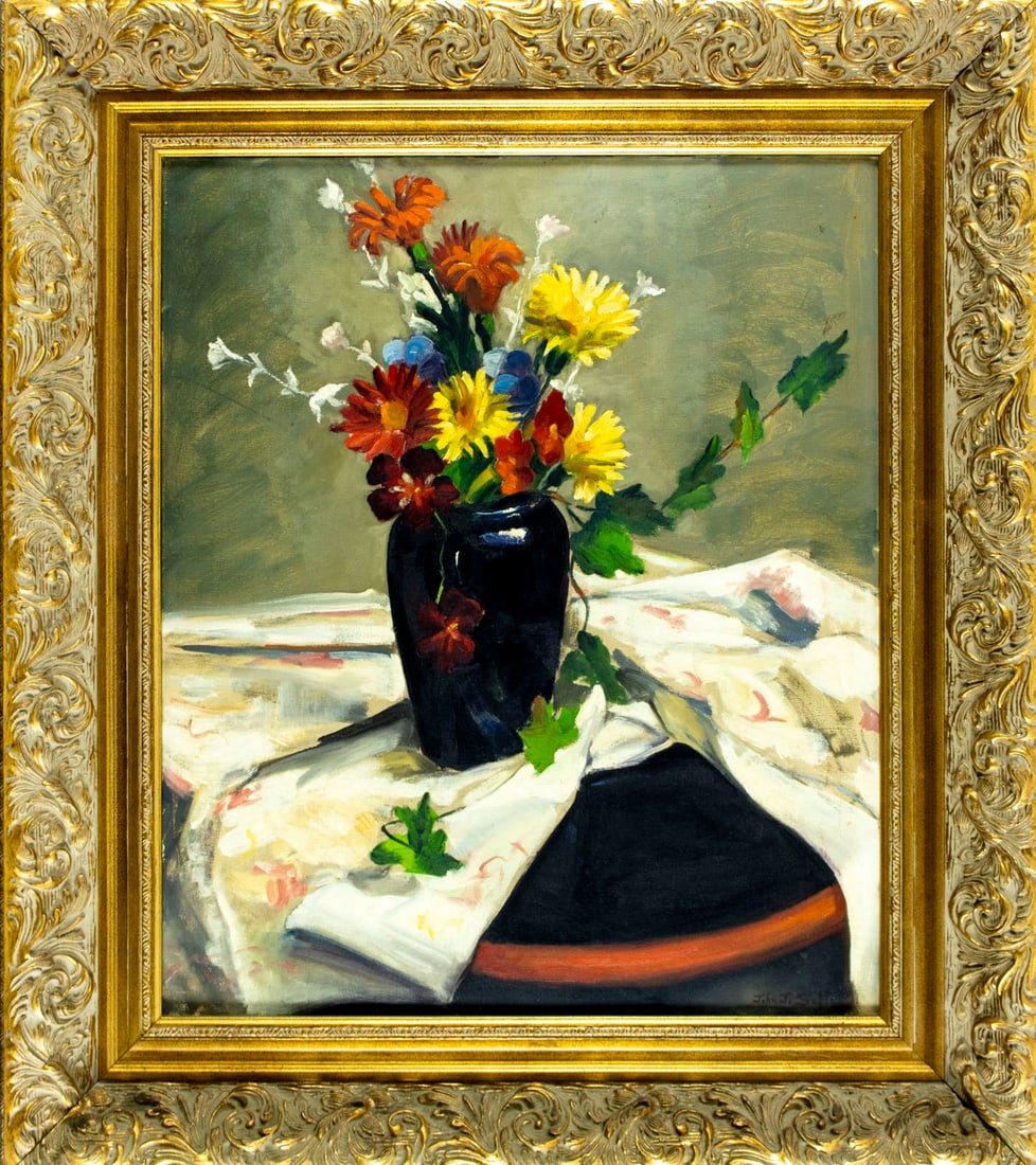 John J Sable (US,early 20C) oil painting antique - 3