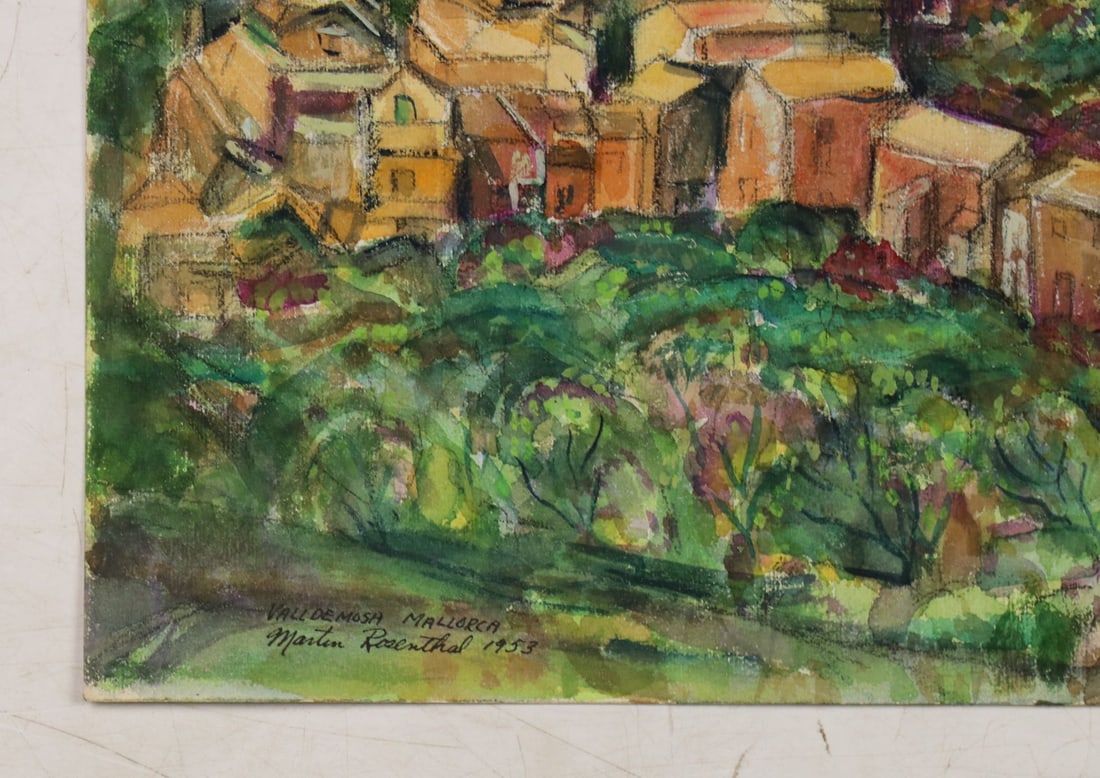 Martin Rosenthal (NY,MA,1899-1974) watercolor painting - 10