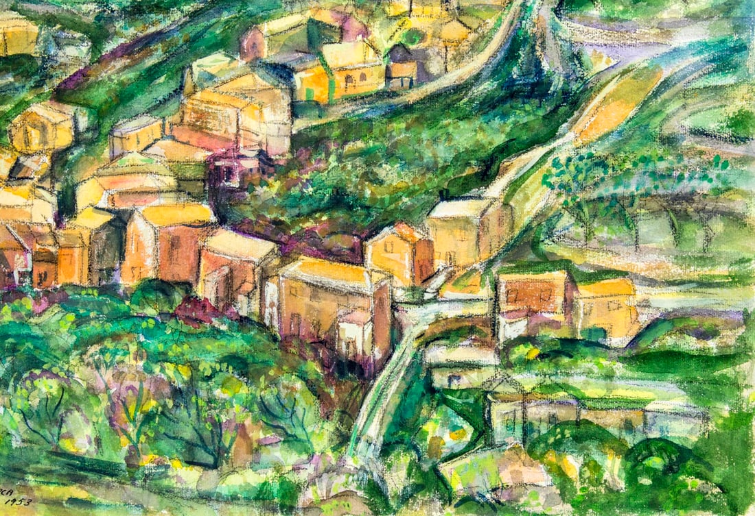 Martin Rosenthal (NY,MA,1899-1974) watercolor painting - 6