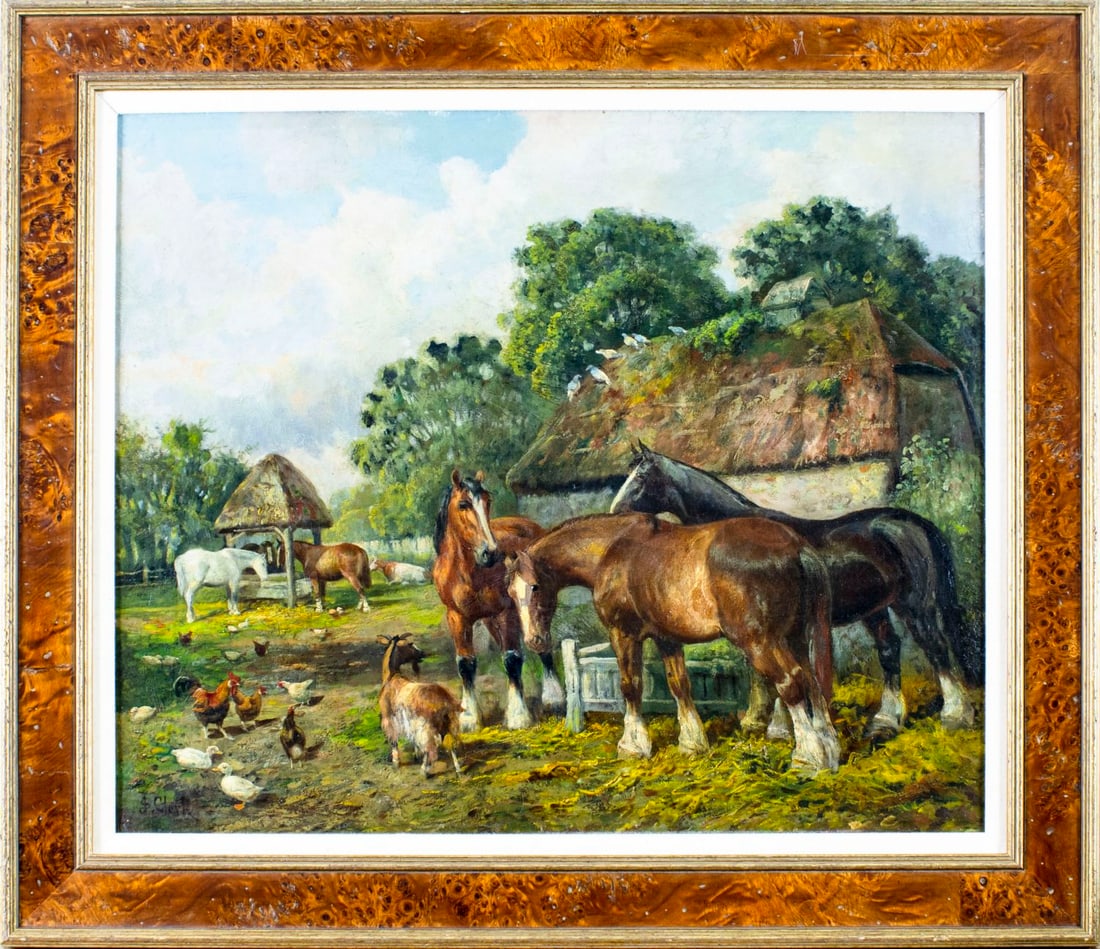 Samuel Joseph Clark (UK,1834-1912) oil painting antique - 3