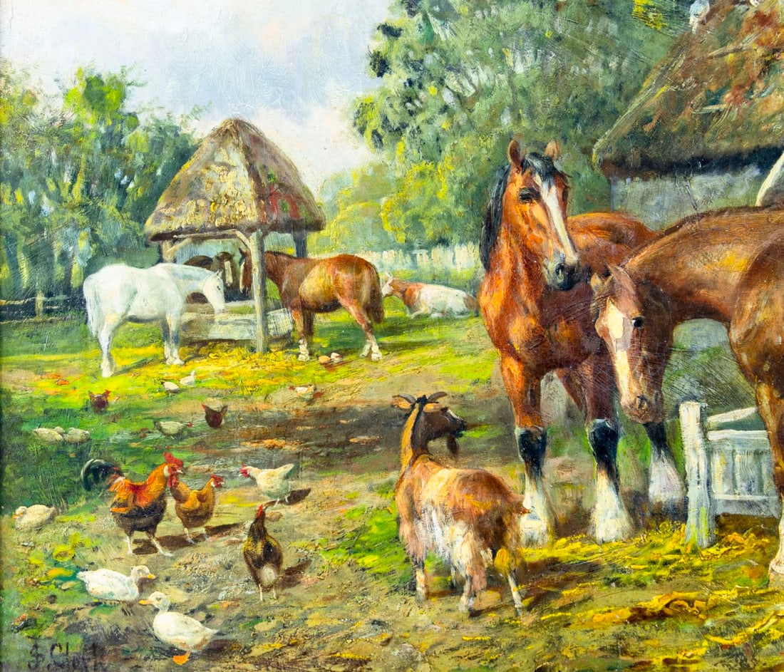 Samuel Joseph Clark (UK,1834-1912) oil painting antique - 6