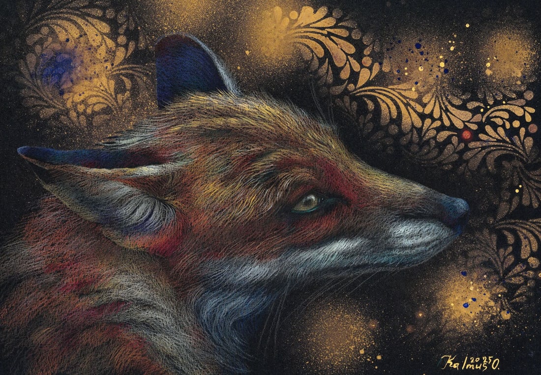 Olena Kalmus (Ukraine,b 1996) mixed media painting (1 of 12)