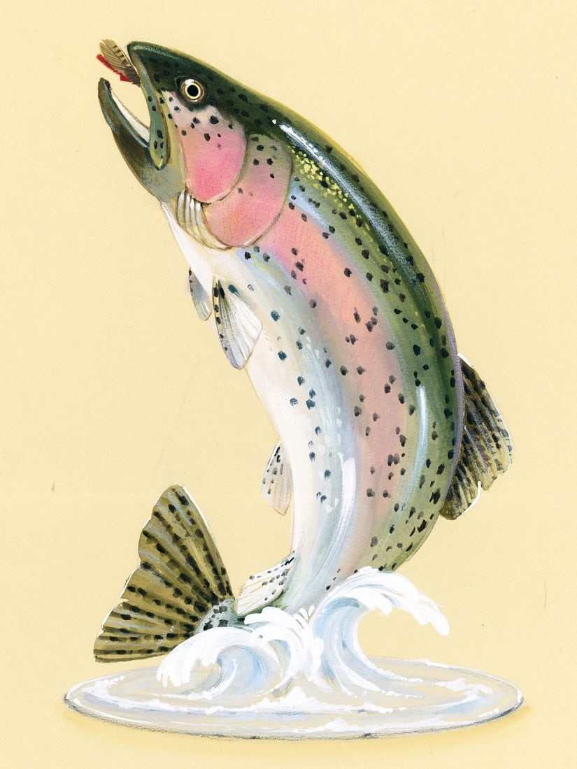 Al Fishman (PA,20C) gouache painting (1 of 12)