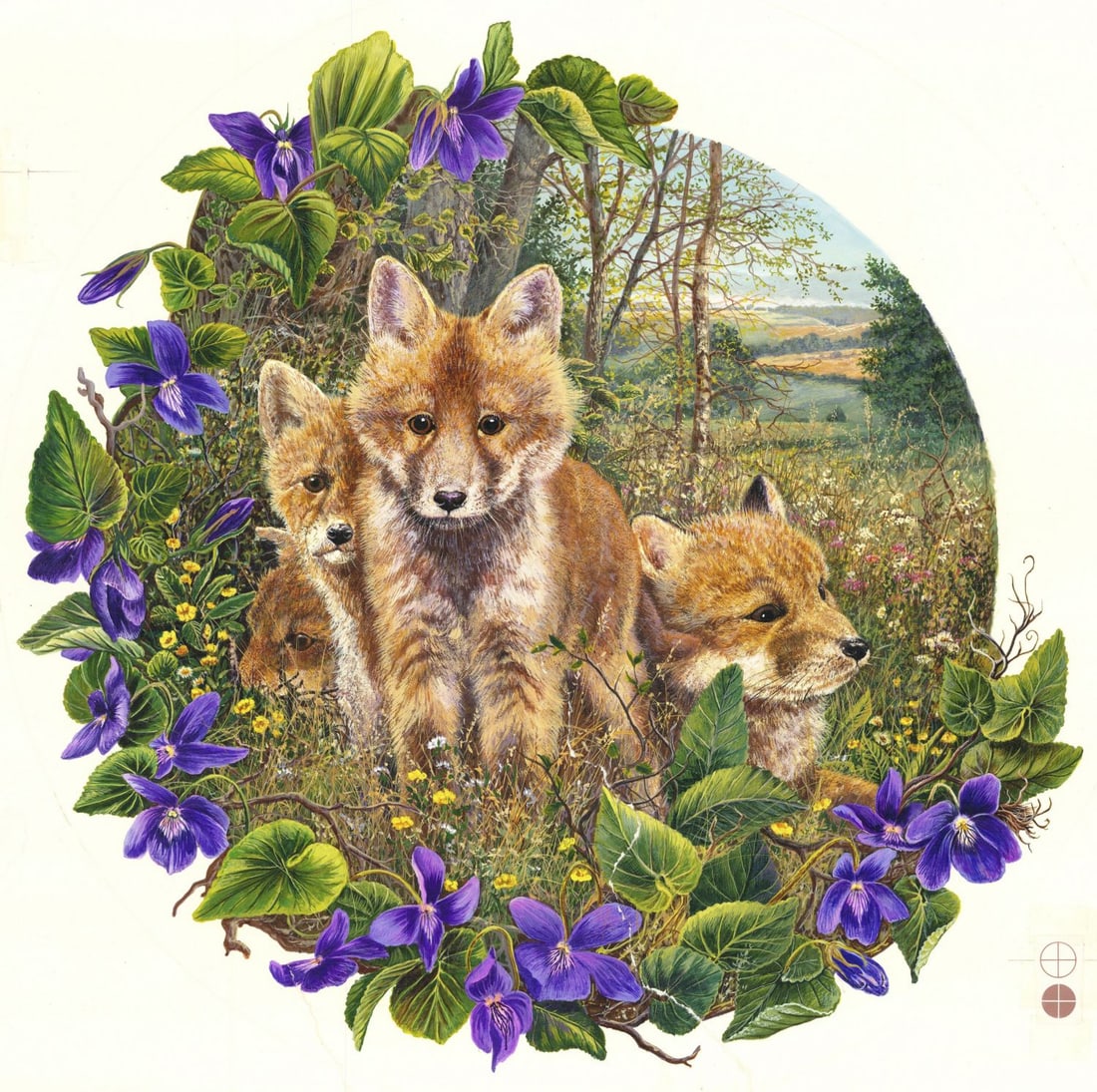 Conrad Franz (German,b 1950) gouache painting (1 of 10)