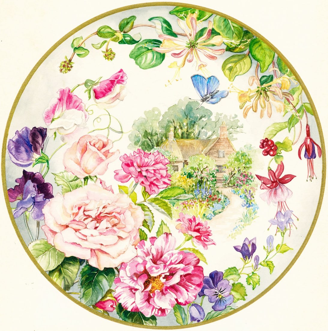 Rosanne Sanders (UK,20/21C) watercolor painting (1 of 12)