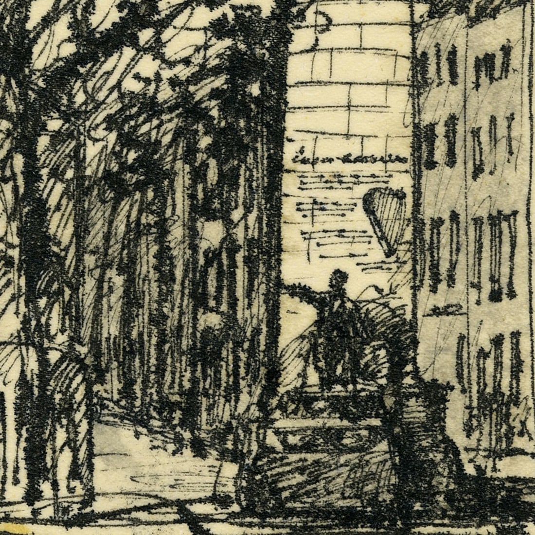 Allan Mardon (NY,AZ,Canada,1931-2020) ink painting - 4