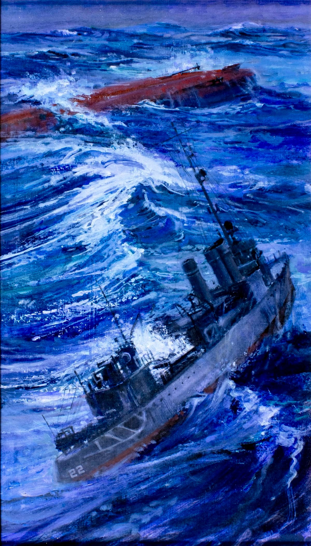 H Tom Hall (PA,NY,1932-2010) acrylic painting (1 of 13)