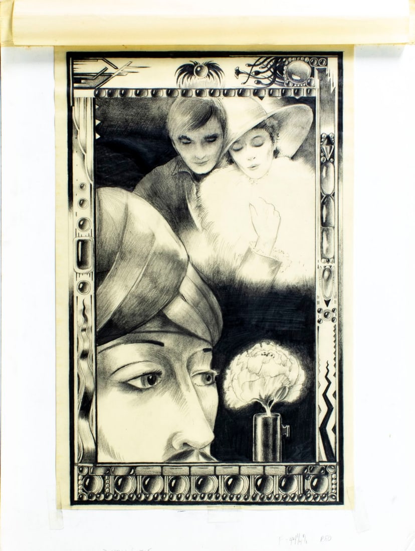 David Mario Palladini (NY,b 1946) graphite painting - 3