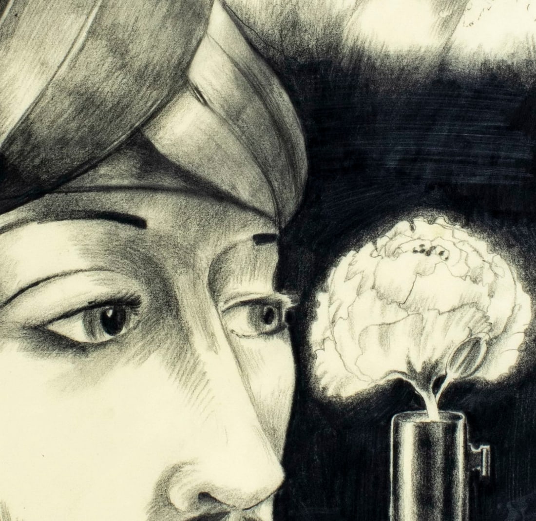 David Mario Palladini (NY,b 1946) graphite painting - 6