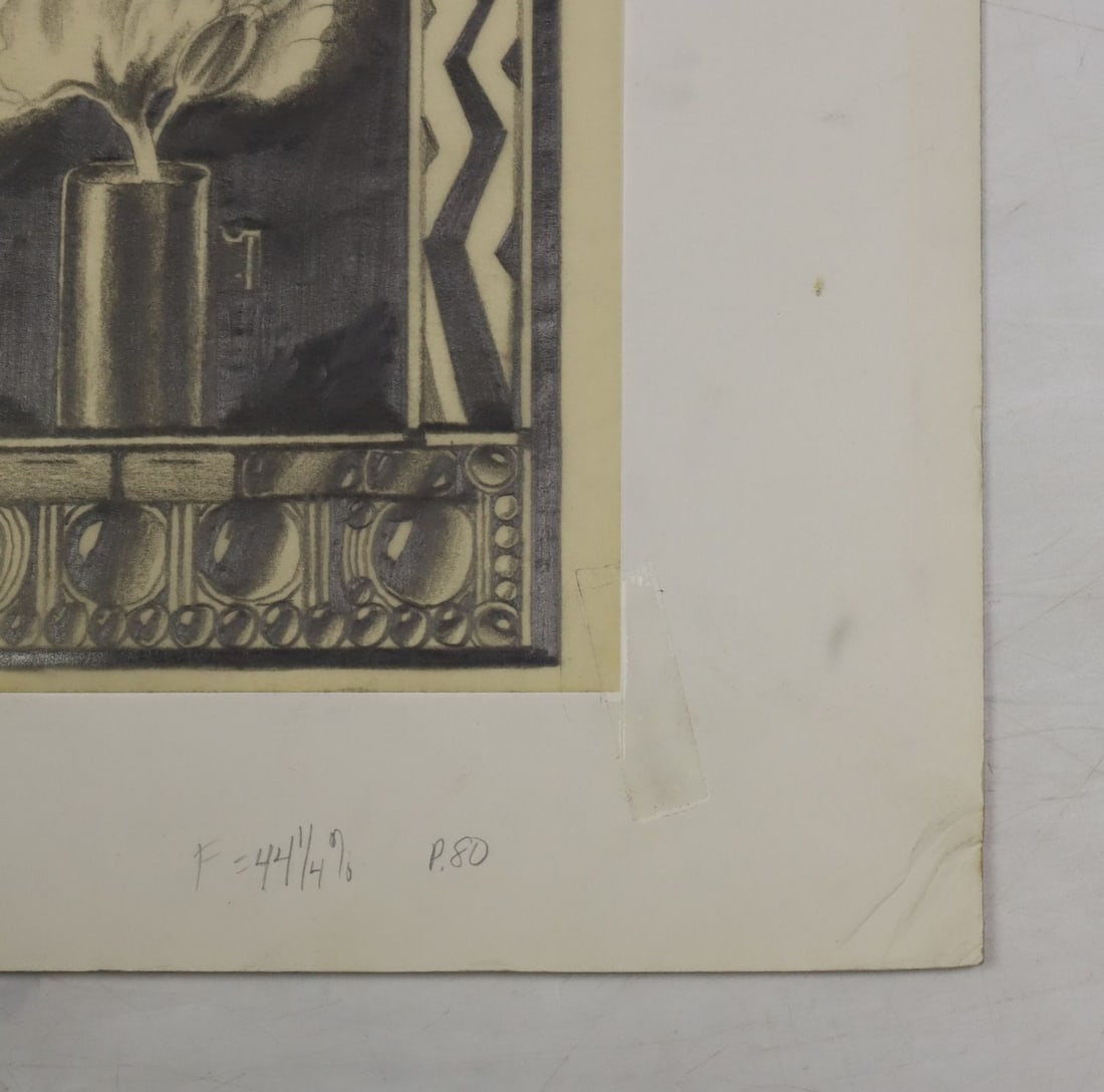 David Mario Palladini (NY,b 1946) graphite painting - 9