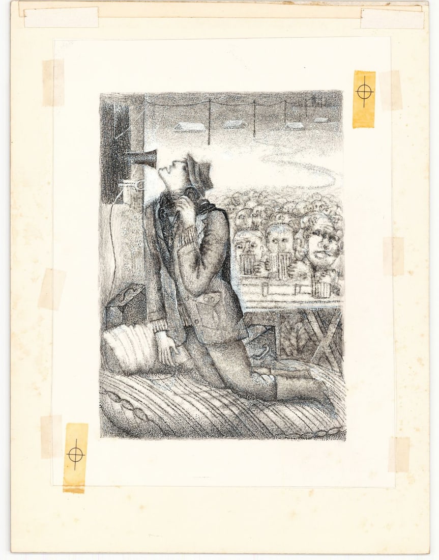 Jarmila Maranova (Czech,NY,1922-2009) mixed media painting - 3