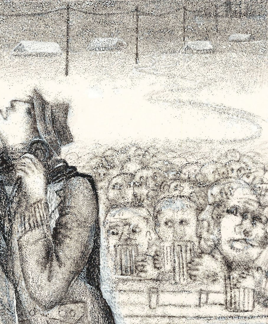 Jarmila Maranova (Czech,NY,1922-2009) mixed media painting - 6