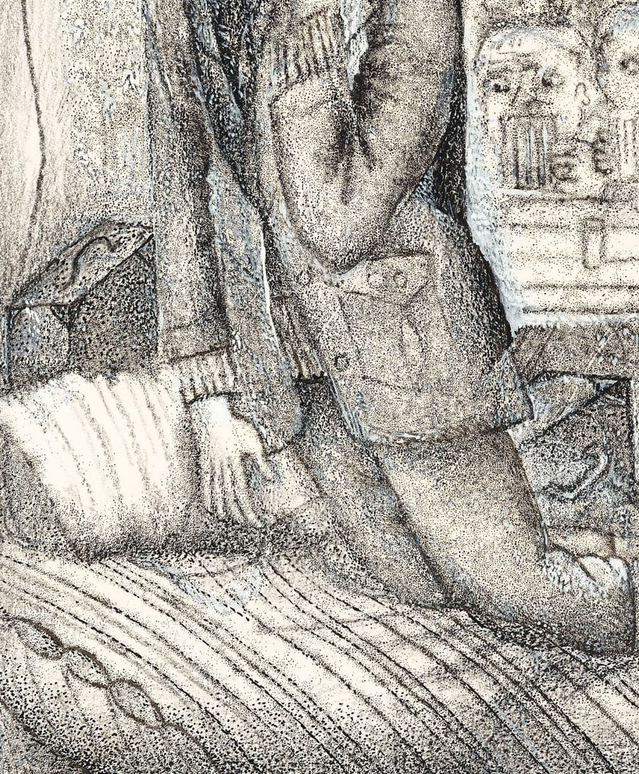 Jarmila Maranova (Czech,NY,1922-2009) mixed media painting - 7