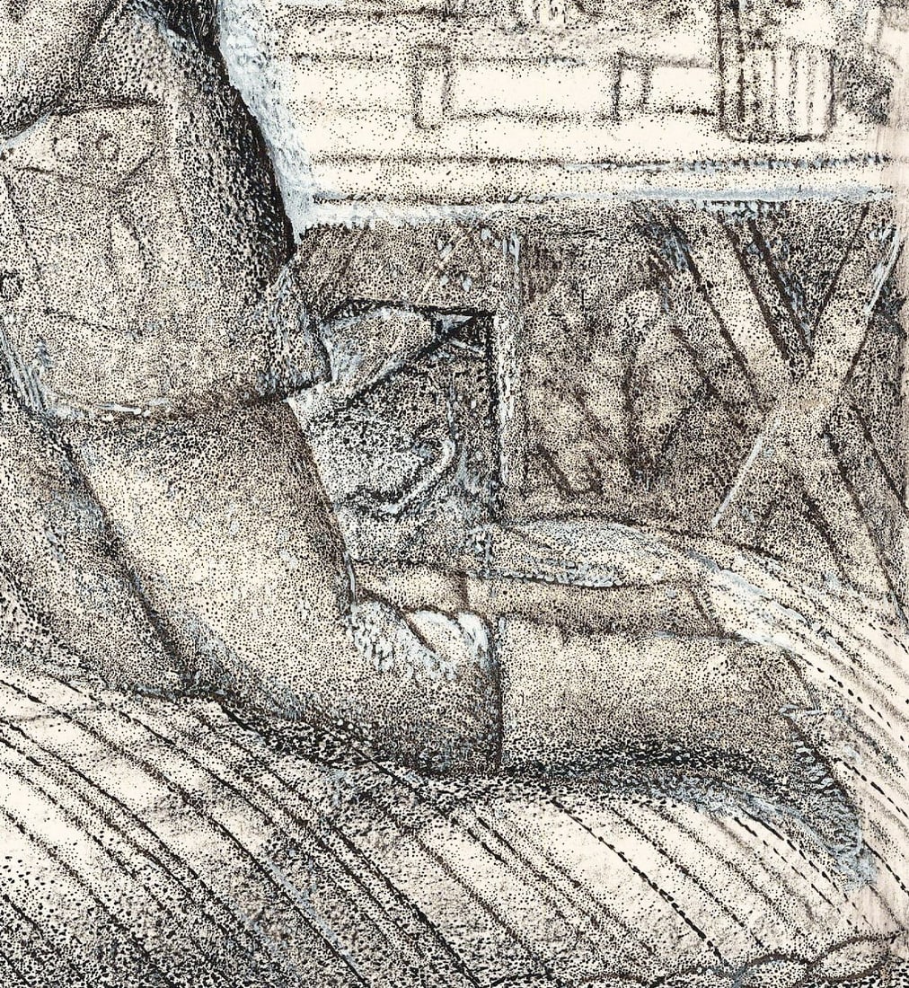 Jarmila Maranova (Czech,NY,1922-2009) mixed media painting - 8