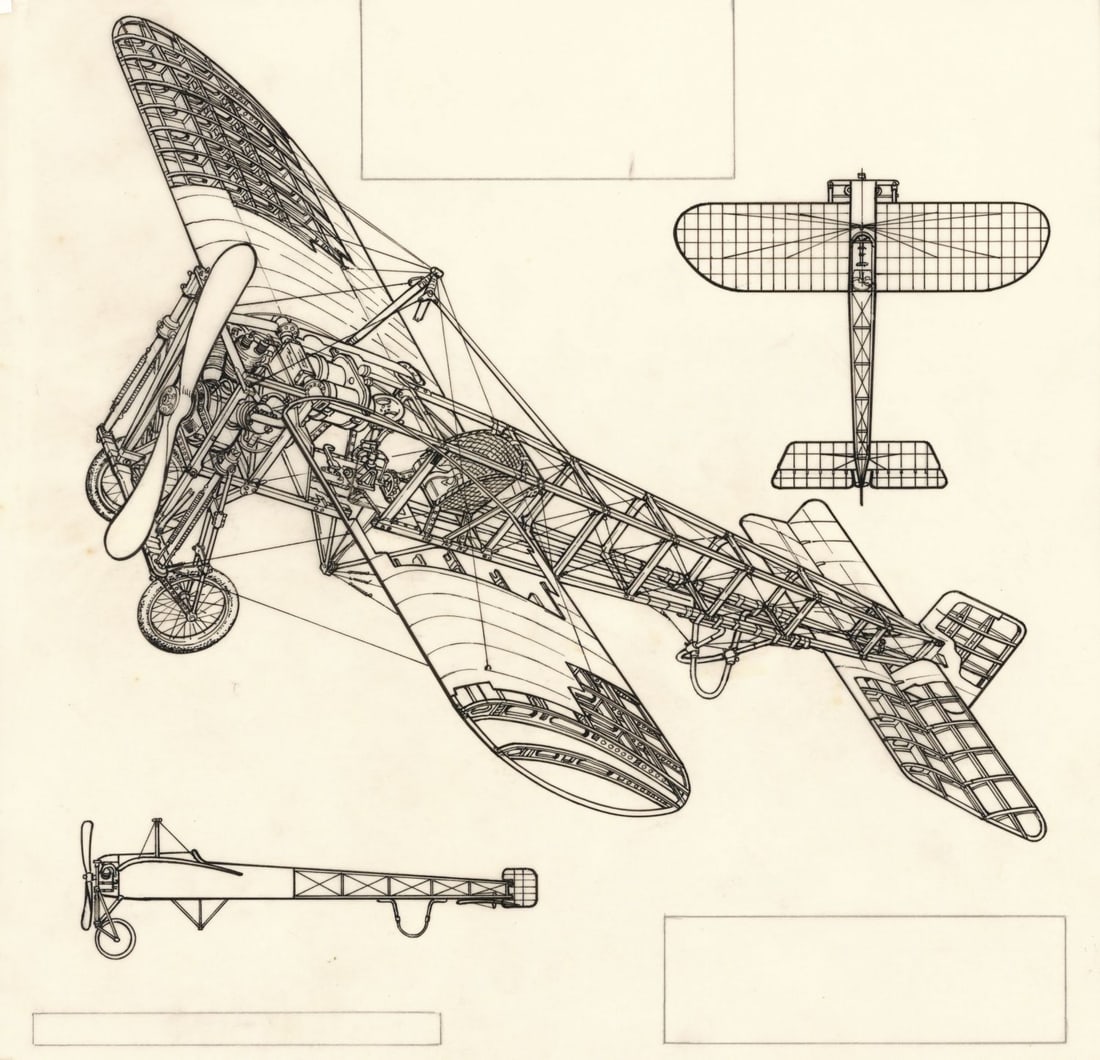 John Batchelor (UK,1936-2019) ink painting (1 of 12)