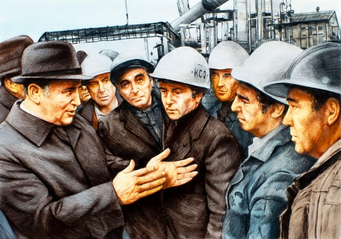 Paul Calle (CT,NY,1928-2010) colored pencil painting (1 of 14)