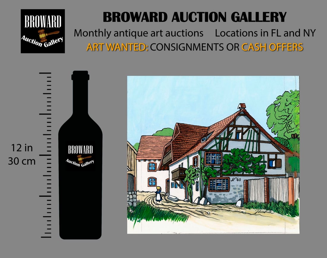 Elisabeth von Janota-Browsky (German,20C) gouache painting - 2